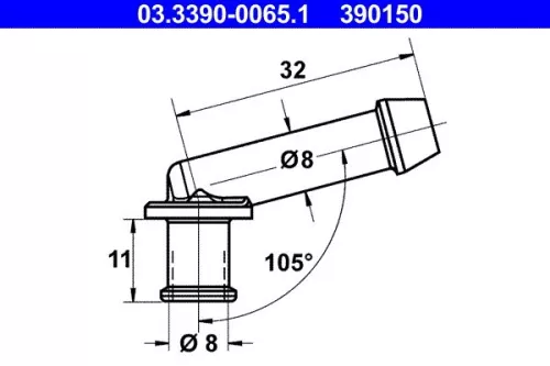 Anschlussstutzen, Schlauchleitung