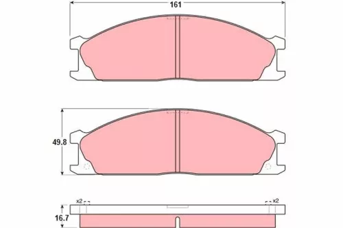 Bremsbelagsatz, Scheibenbremse