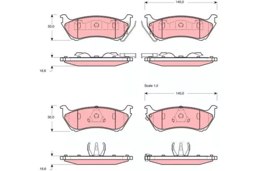 Bremsbelagsatz, Scheibenbremse