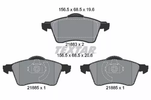 Bremsbelagsatz, Scheibenbremse