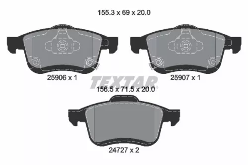 Bremsbelagsatz, Scheibenbremse
