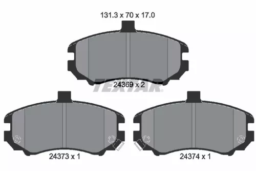 Bremsbelagsatz, Scheibenbremse