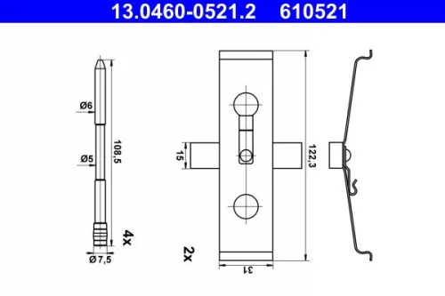Zubehörsatz, Scheibenbremsbelag