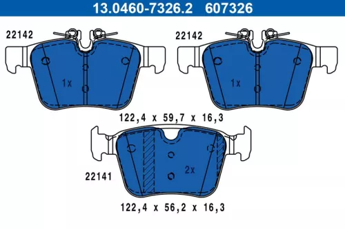 Bremsbelagsatz, Scheibenbremse