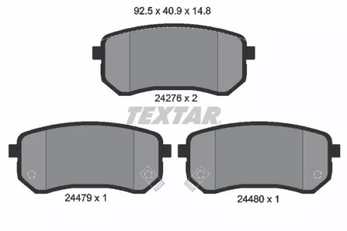 Bremsbelagsatz, Scheibenbremse