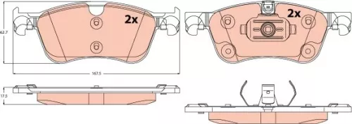 Bremsbelagsatz, Scheibenbremse