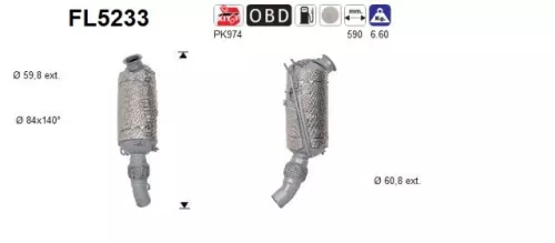 Ruß-/Partikelfilter, Abgasanlage