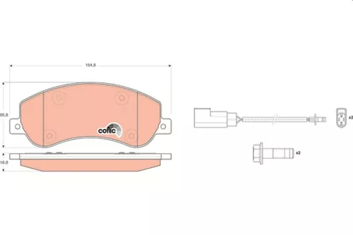 Bremsbelagsatz, Scheibenbremse