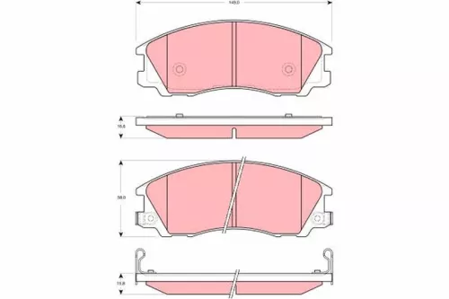 Bremsbelagsatz, Scheibenbremse