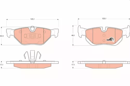 Bremsbelagsatz, Scheibenbremse