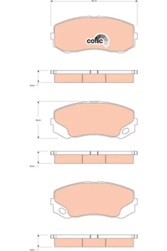 Bremsbelagsatz, Scheibenbremse