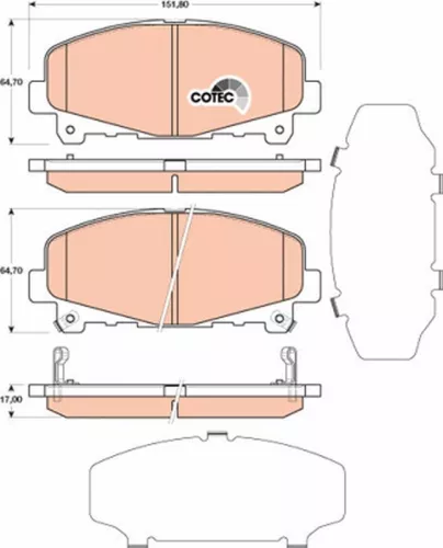 Bremsbelagsatz, Scheibenbremse