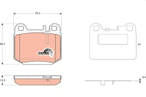 Bremsbelagsatz, Scheibenbremse
