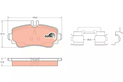 Bremsbelagsatz, Scheibenbremse