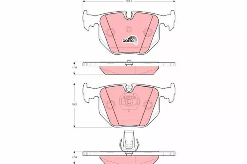 Bremsbelagsatz, Scheibenbremse